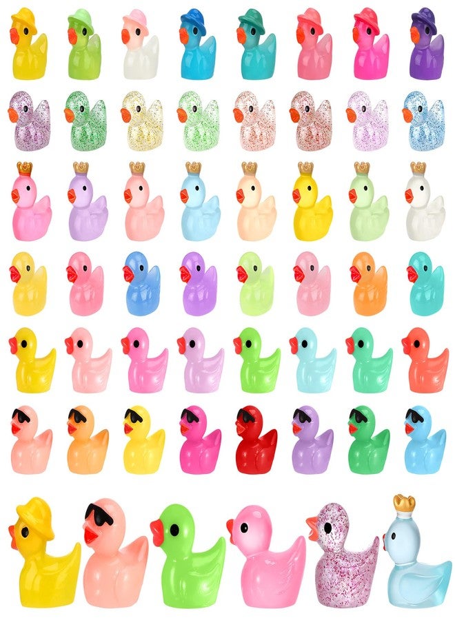 GGSTDDUP 48 Pcs Mini Resin Ducks, Tiny Ducks, Colorful Mini Resin Animals Figures to Hide for DIY Projects Garden Dollhouse Aquarium Home Decor - Image 1